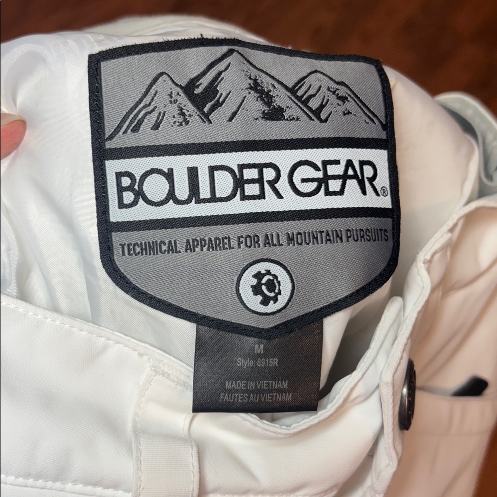 Boulder Gear White Snow Pants, ski, youth, Medium - Picture 5 of 12